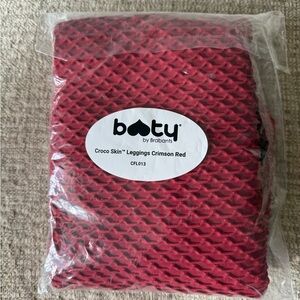 Booty by Brabants Croco Skin Leggings in Crimson Red